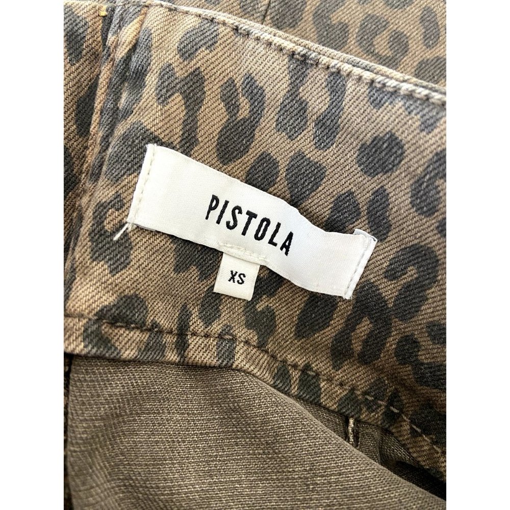 Pistola women's XS leopard print denim raw hem mini‎ skirt casual - Picture 5 of 6